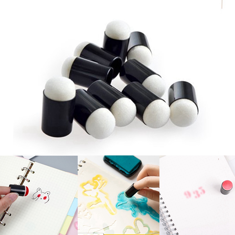 10pcs/lot Sponge Finger Daubers Foam Finger Painting Craft Set Finger Paint Drawing Sponge Foam Finger Chalk Ink 1