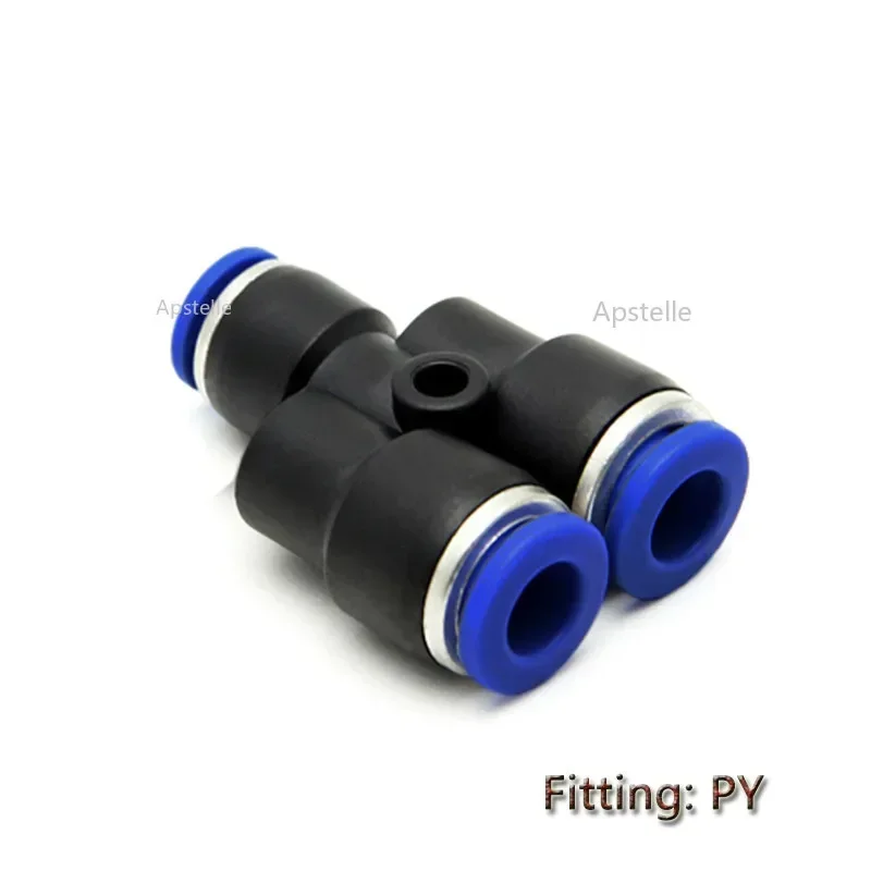 Pneumatisk fitting fittings hurtigkobling luft vandslange rørforbindelser plast pu  py 4 6mm 8mm 10mm 12mm 16mm stik ind i stik: Rød / 3/4 "