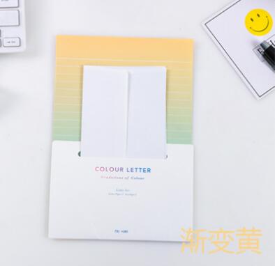 Gradient papper godis färg skrivkuvert papper gradient skrivpapper 40- pack: Gul