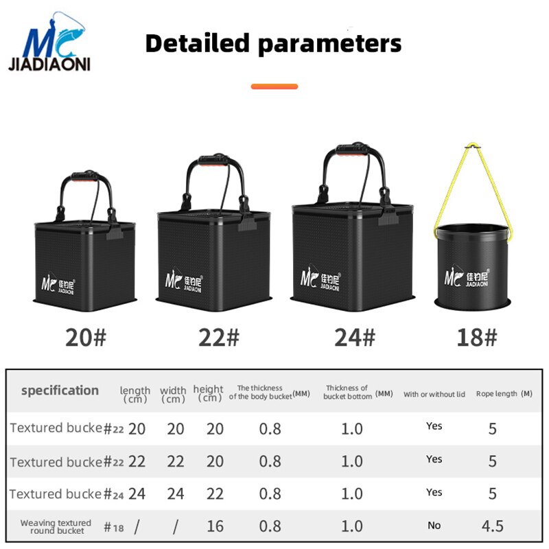 Jiadiaoni Eva Outdoor Vouwen Vissen Emmer Levende Vis Box Visaas Emmers Visgerei Gereedschappen