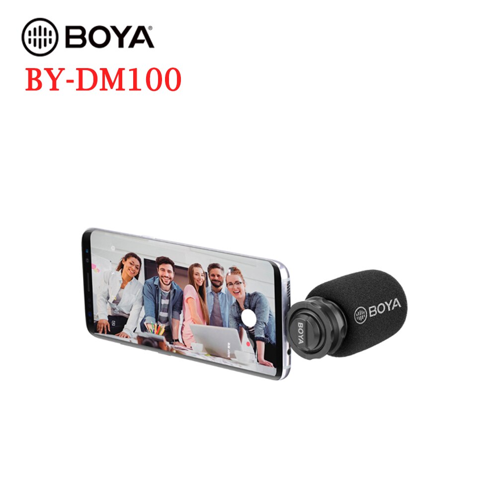 Boya by -dm100/dm200/ by -a7h digital stereo kardioid kondensatormikrofon fremragende lyd til android usb type-c enheder optagelse