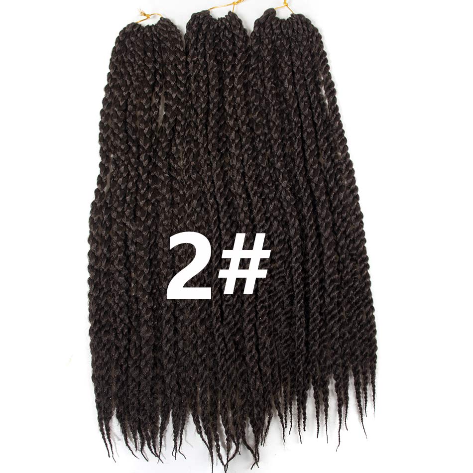 Qp Hair 3D Cubic Twist Crochet Braids Ombre 22" 120g/pack Ombre Crochet Braid Hair Extensions synthetic High Temperature Hair: #2