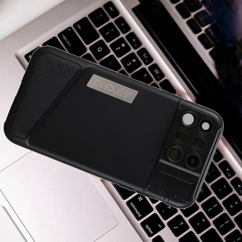 Pholes 6-In-1 Phone Lens Case For Iphone X Dual 2X Telephoto+10X Macro+20X Macro+120 Degree Wide Angle+180 Degree Fisheye Lens