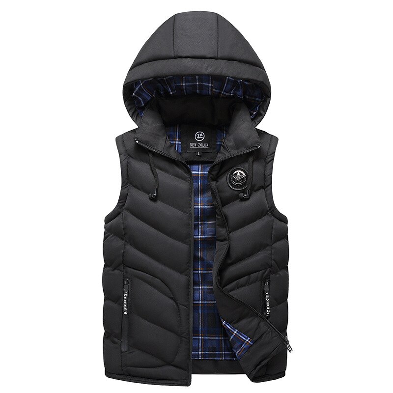 Gilet à capuche hommes veste sans manches automne hiver Gilet hommes nouveaux gilets Gilet printemps Homme Gilet Homme, 8868