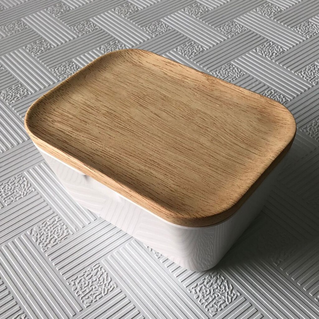 Beurrier moderne en bambou avec couvercle, de taille parfaite pour les beurrier de Style européen
