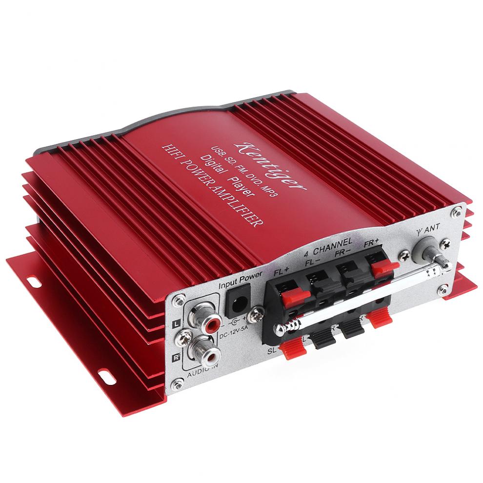 Kentiger  dc12v hi-fi bilstereoforstærker fm radio digital afspiller support usb / sd / fm / mmc / dvd  / mp3 input
