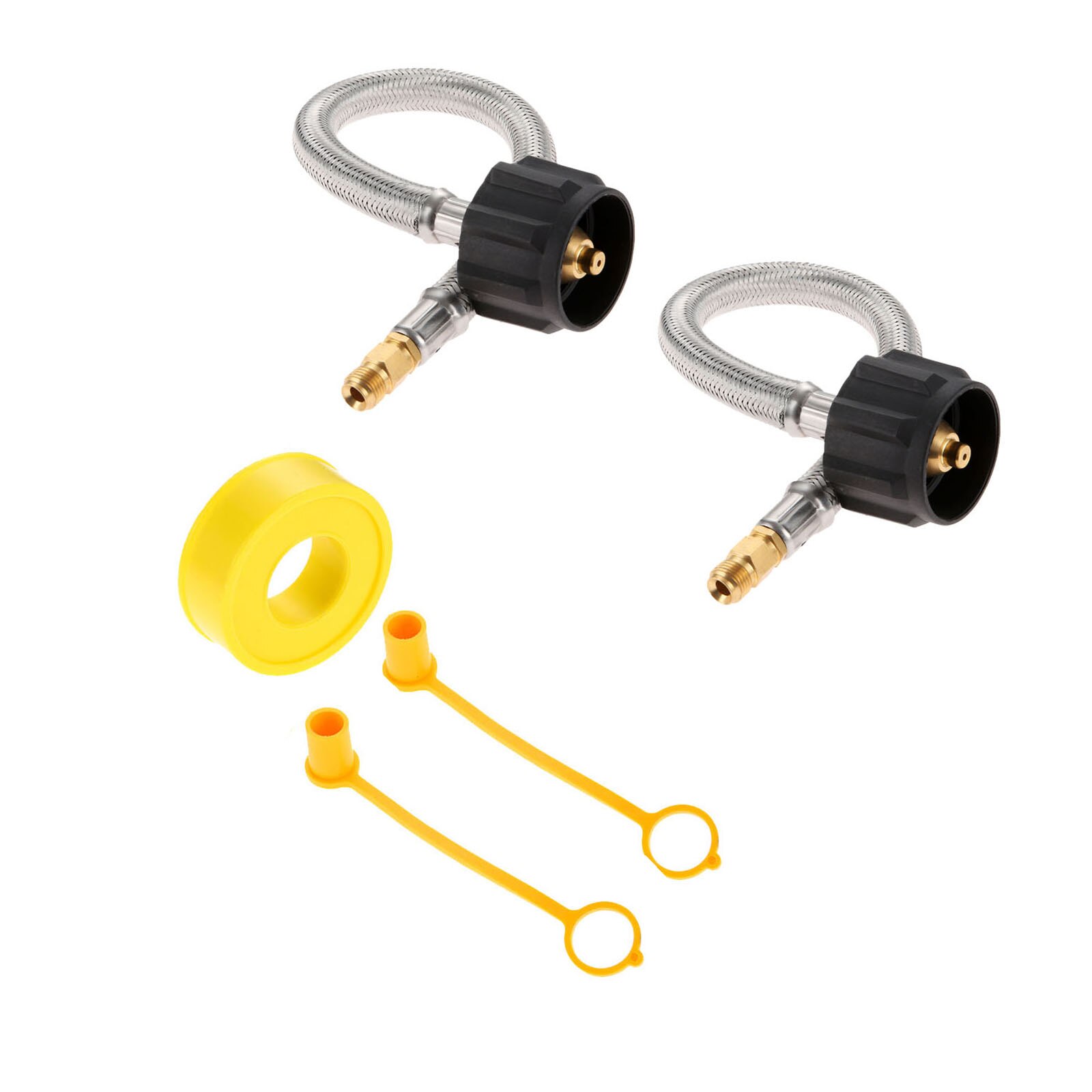 5pcs/kit 12in Pigtail Stainless Braided RV Propane... Grandado