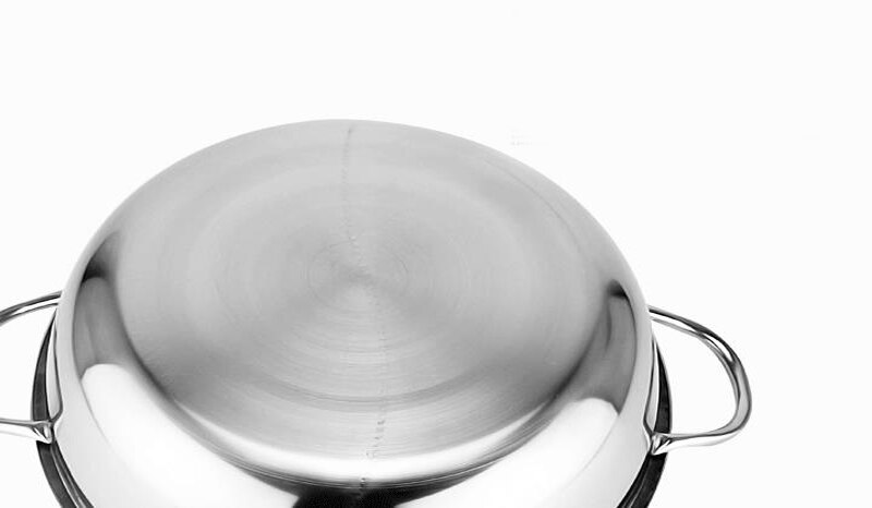 Organboo gryte i rustfritt stål tvillingdelt kokekar induksjon liten sau gryte styrt kompatible suppe glad gryter 28cm