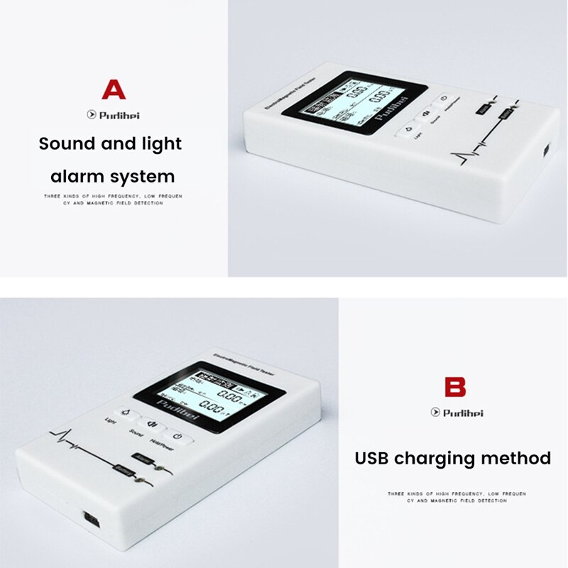 GTBL 620A Handheld EMF Meter Electromagnetic Radiation Detector Electromagnetic Wave Tester Radiation Tester