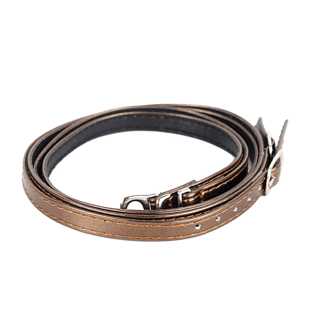 Dames hoge hakken schoenveters pu leer enkel schoenband metalen gespen schoenveters voetverzorging accessoires: Koffie