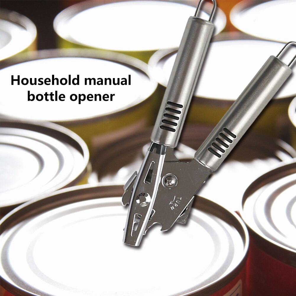 Rvs Professionele Tin Handleiding Blikopener Ambachtelijke Bier Grip Opener Blikjes Flesopener Keuken Gadgets Multifunctionele