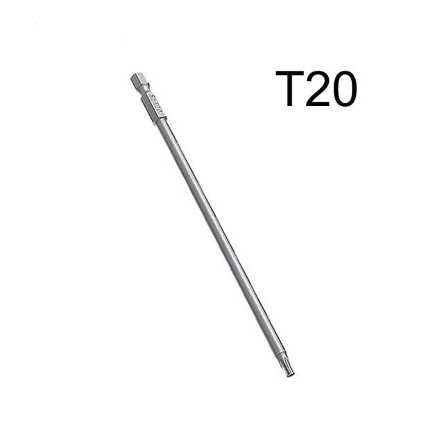 1pc magnetisk torx skruetrækker bit 150mm lange  t8 t10 t15 t20 t25 t27 t30 t40 håndværktøj skruetrækkere møtrik: T20