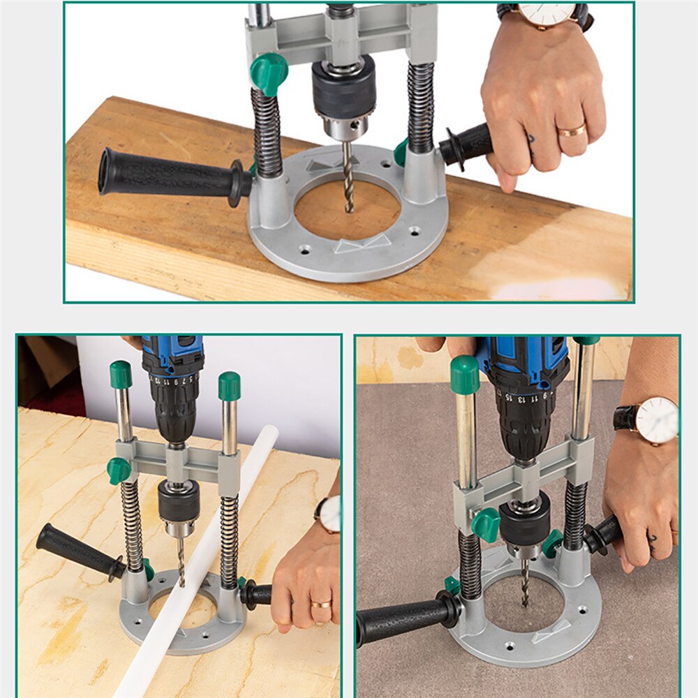 Guide de perçage Vertical réglable, support de perceuse électrique, localisateur, Guide d&#39;angle droit, outil de chevilles, 1.5mm-13mm