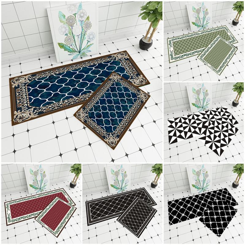 Tapis de bain géométrique moderne, paillasson pour couloir, cuisine, antidérapant, bon marché, pour salon, balcon, salle de bain, imprimé