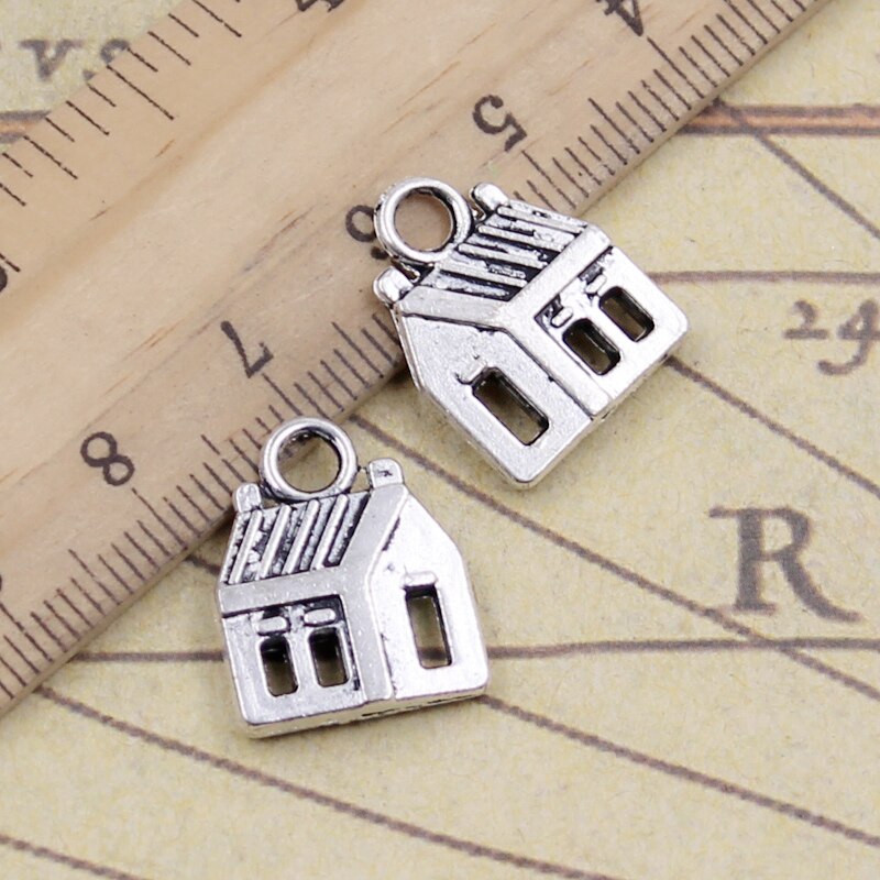 10 Pcs Charms Cabine Huis 14X18 Mm Tibetaans Zilveren Kleur Hangers Antieke Sieraden Maken Diy Handgemaakte Craft Hanger