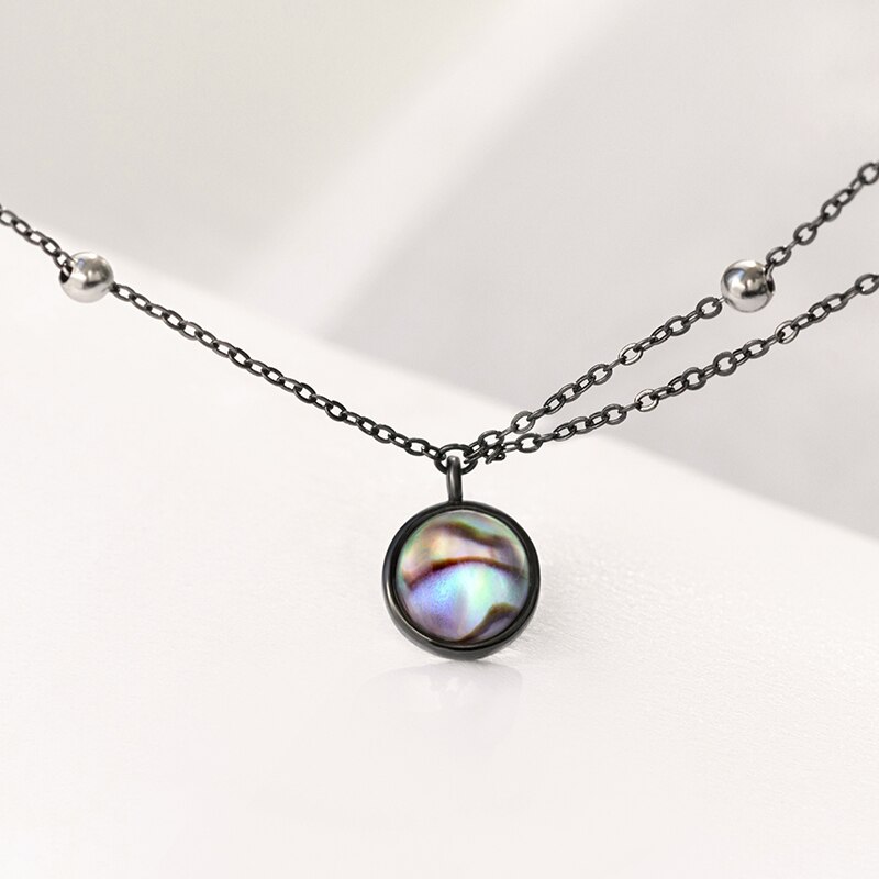 Thaya Star Planet Space Milky Way 100% s925 Silver Pendant Necklace Galaxy Crystal Black Chain for Women Jewelry Christmas