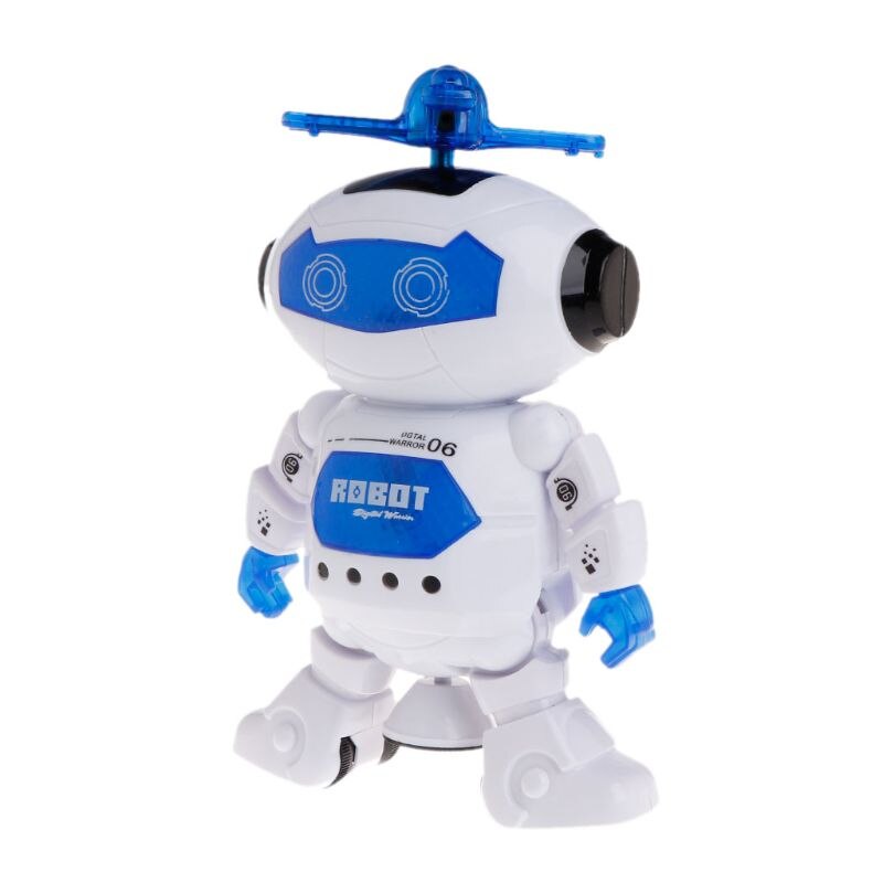 Robot electrónico para caminar y bailar para niños, juguetes con luz musical