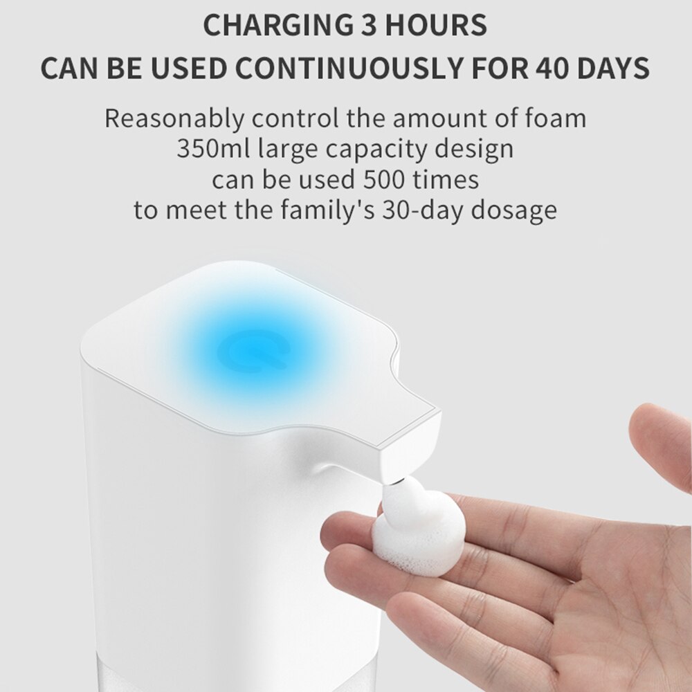 350mL Automatic Soap Dispenser Infrared Touchless Induction Foam Dispenser Liquid Lotion Gel Dispenser Hands Washing Machine