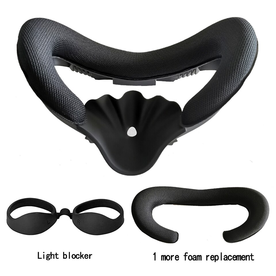 Support d&#39;interface faciale VR, mousse 3D de remplacement pour Oculus Quest 2, accessoires anti-transpirants: 3