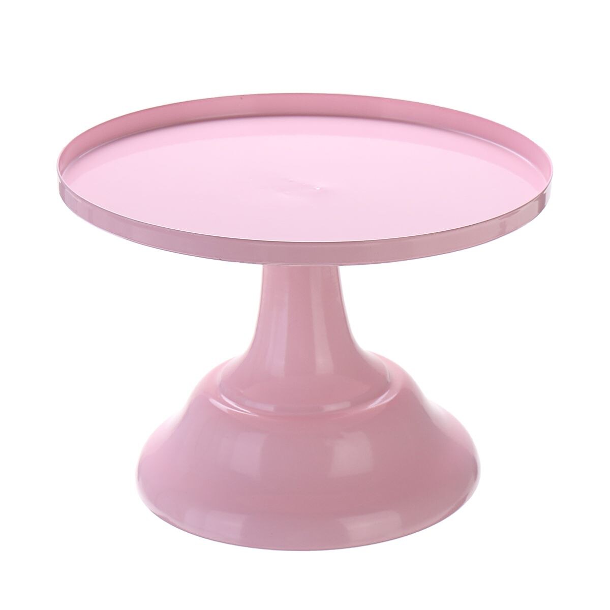 8 Inch Round Cake Stand Wrought Iron Exquisite Cake Rack Base Dessert Stand Round Cake Display Wedding Birthday Cupcake Holder: Pink