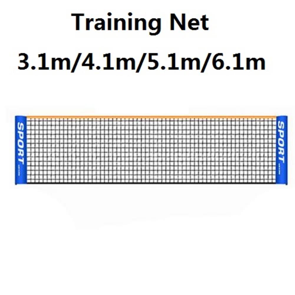 3.1/4.1/5.1/6.1m sportstræning standard badminton net volleyball net let opsætning udendørs tennis mesh net øvelse