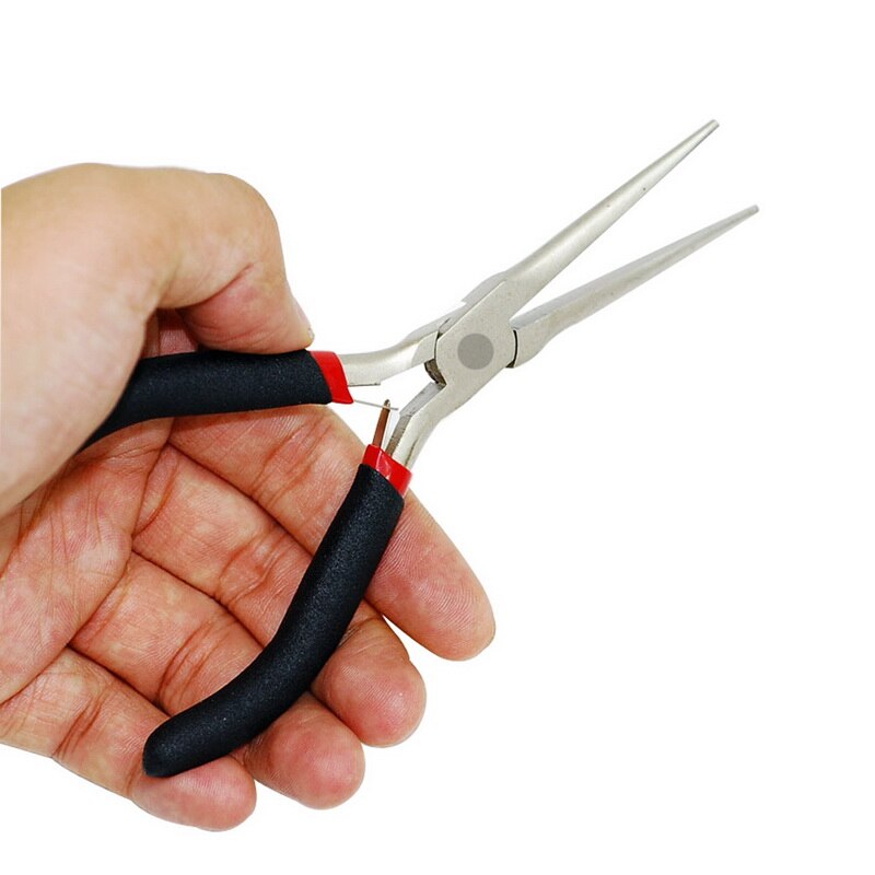 Edelstahl Lange Nase Mini Zangen Werkzeuge Licht Multifunktions Gewicht Schmuck, Der Runde Flache Lange Nase Gebogene Nase Zange