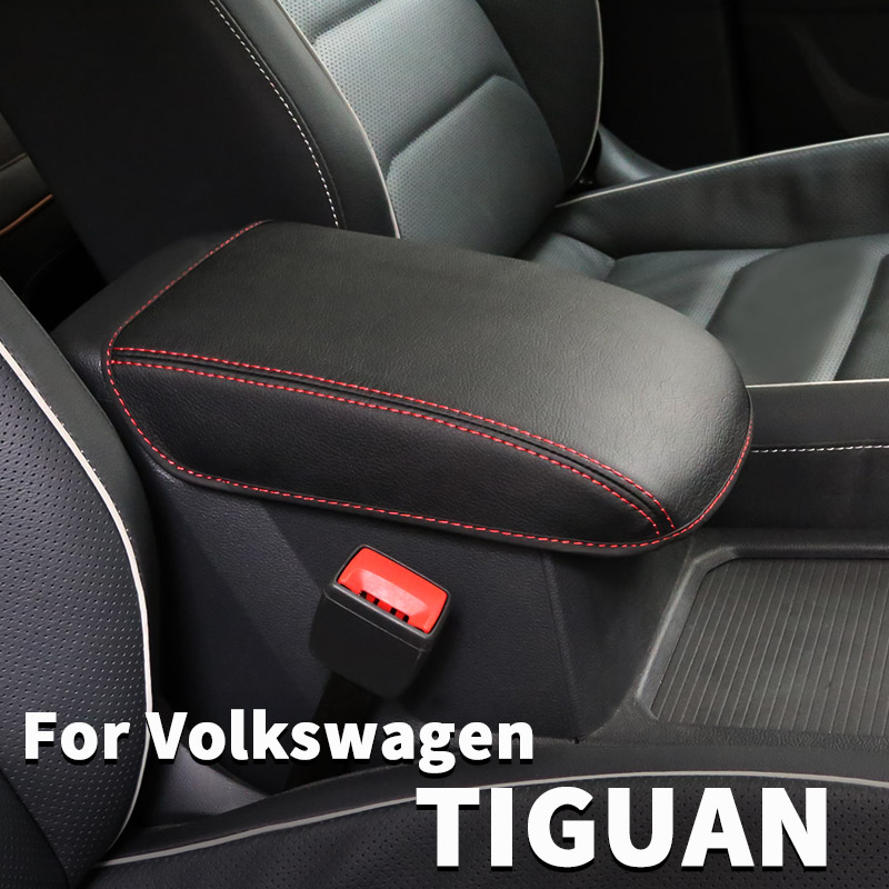 Coche para compartimento de apoyabrazos Central mano cubierta de cojín funda protectora de cuero para la decoración de Volkswagen Tiguan mk2 18 de de