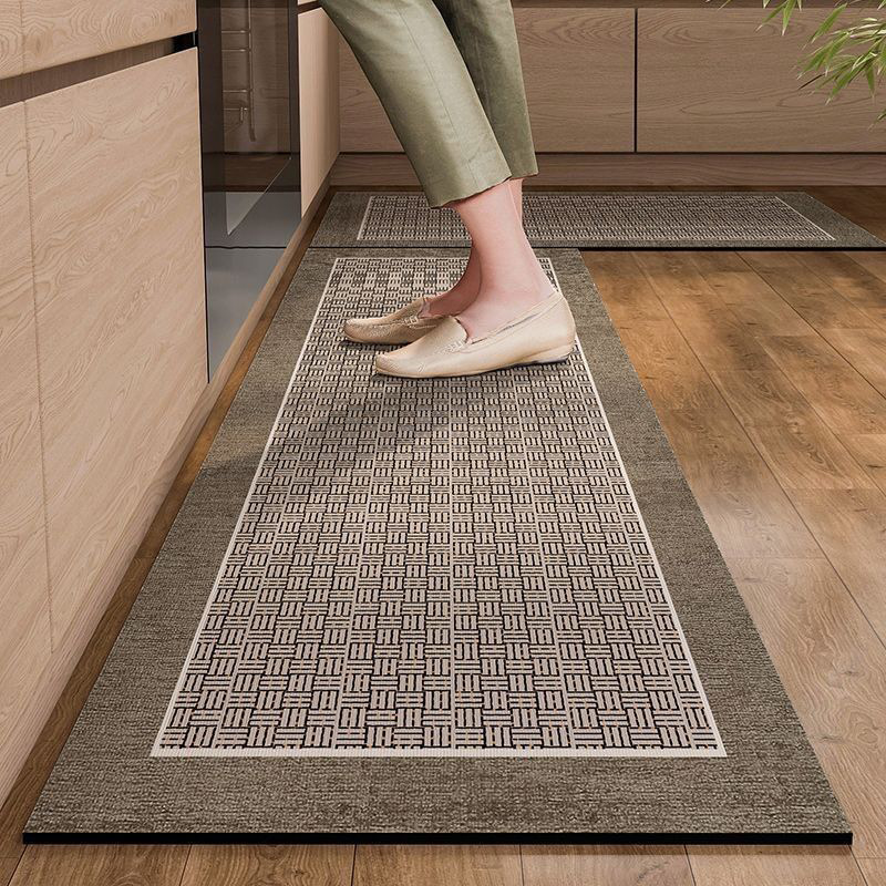 Diatomaceous Mud Kitchen Floor Mat Super Absorbent Doormats Bathroom Pad Anti-Slip Kitchen Mats Wipeable Wash Long Strip Carpet: 50x160cm / PURPLE
