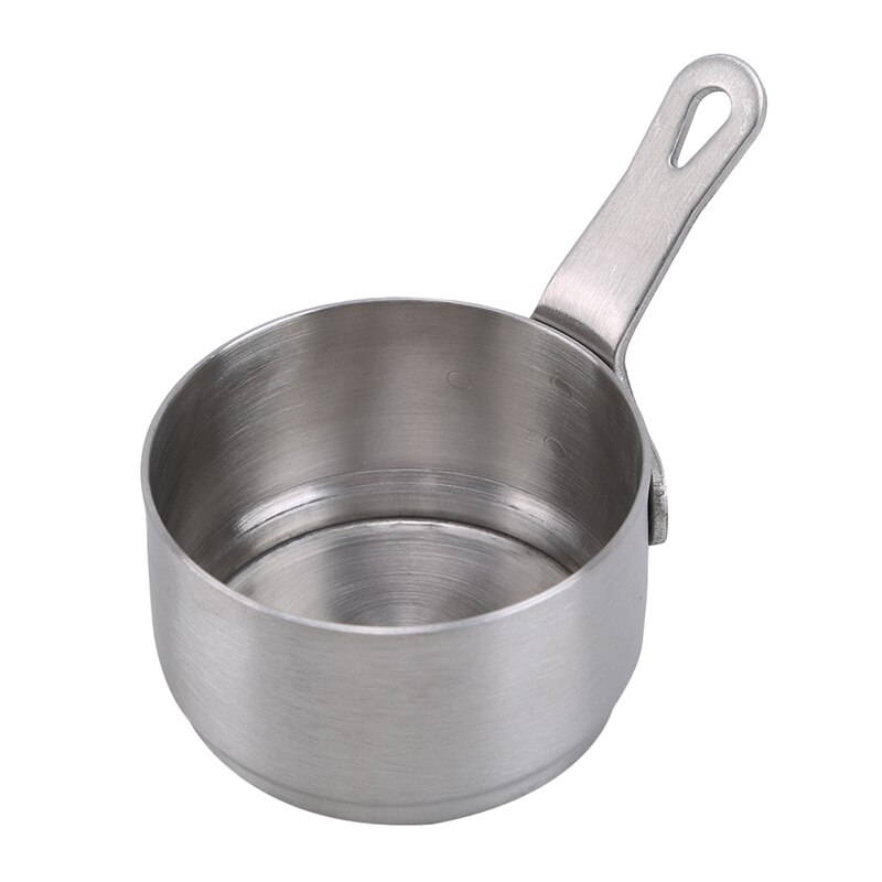 Kahvalla kastike pannu kotikäyttöön fondue voi keittiö pyöreä keittotyökalu minikeittopannu ruostumaton teräs maidon lämmitys kannettava: Pieni 50ml