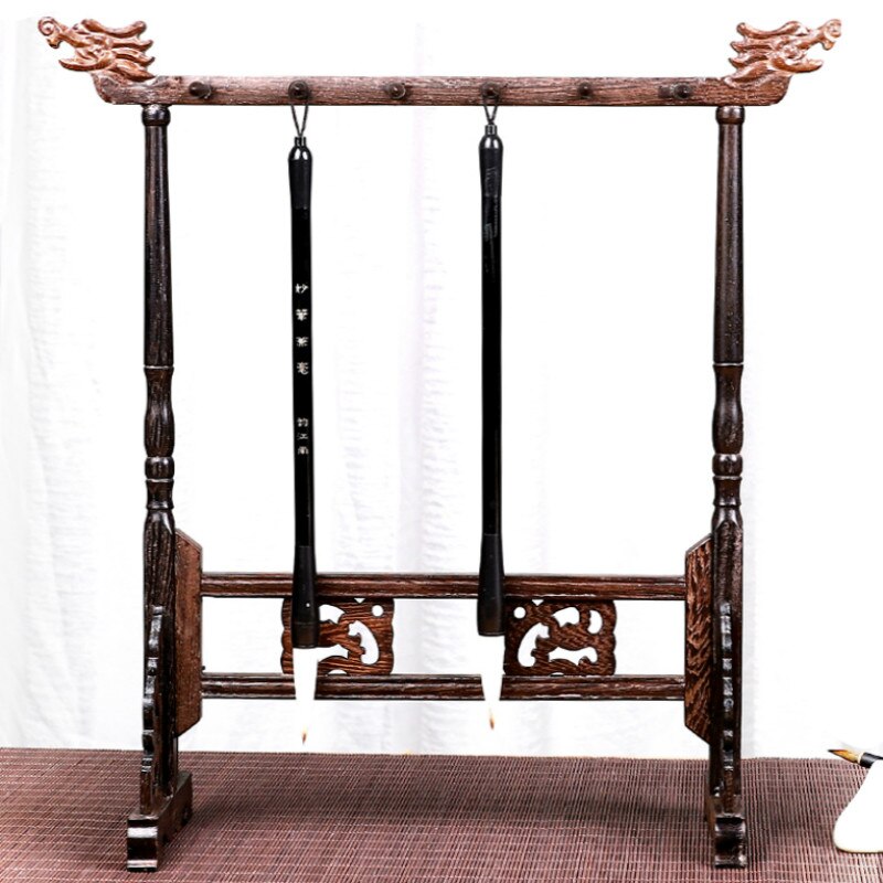 Kalligrafie Pen Houder Duurzaam Massief Houten Pen Houder Kalligrafieborstel Rack Traditionele Schilderen Schrijven Borstel Houder 12 Hangers
