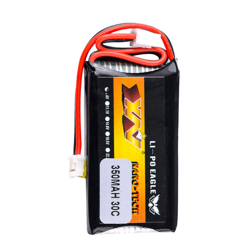 RC Car Battery HJ 2S 7.4V 350mAh 30C Lipo Battery For AXIAL SCX24 90081 C10 1/24 Rc Car Models Accessories 7.4V Battery