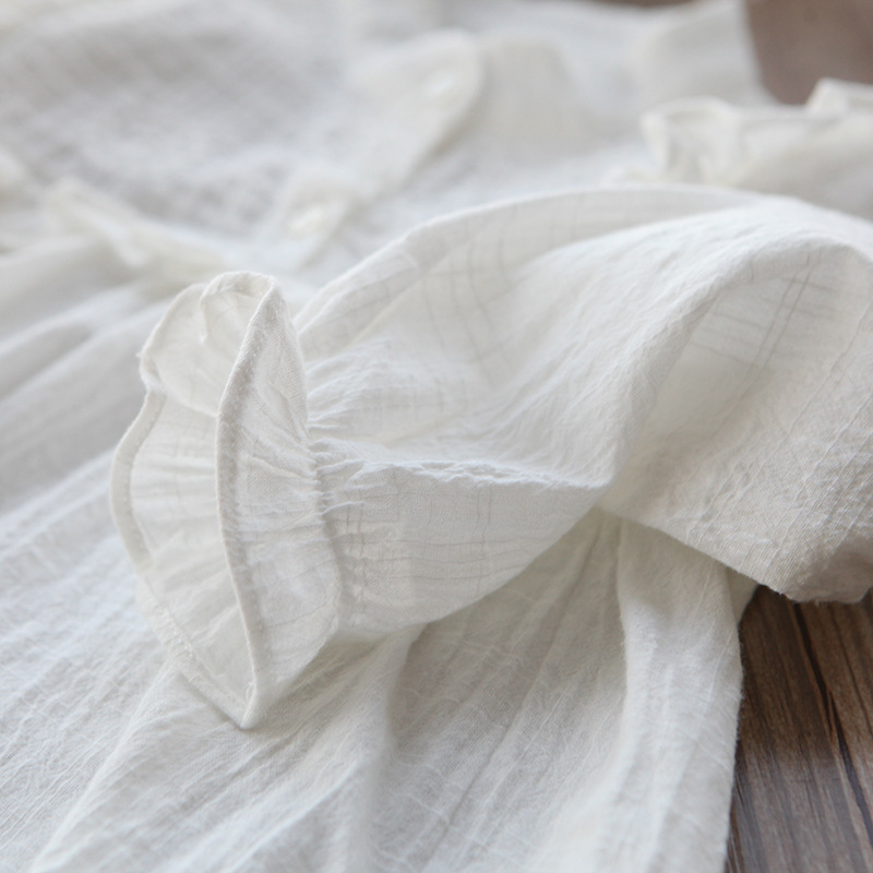 Bomuld hvide pigebluser solide skjorter til piger langærmede børn babyskjorter babytøj forår efterår børnetøj