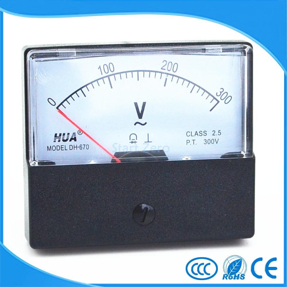 AC 0-300V Analog Panel Meter voltmeter Gauge DH-670