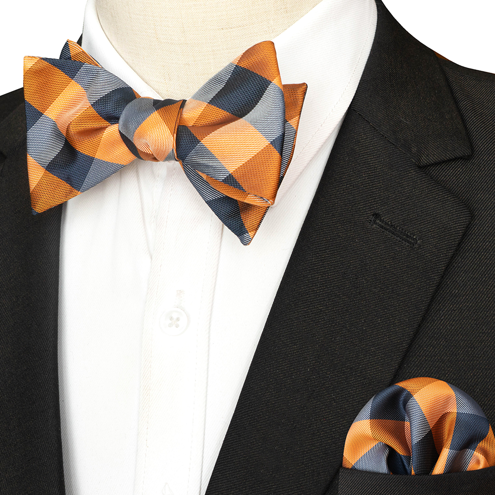 EASTEPIC Gestreifte Fliege für Herren, Einstecktuch-einstellen, kariertes Accessoire, Paisley-Krawatte, Blumenmuster, gepunktet, reines Schwarz, Abendparty: Grau
