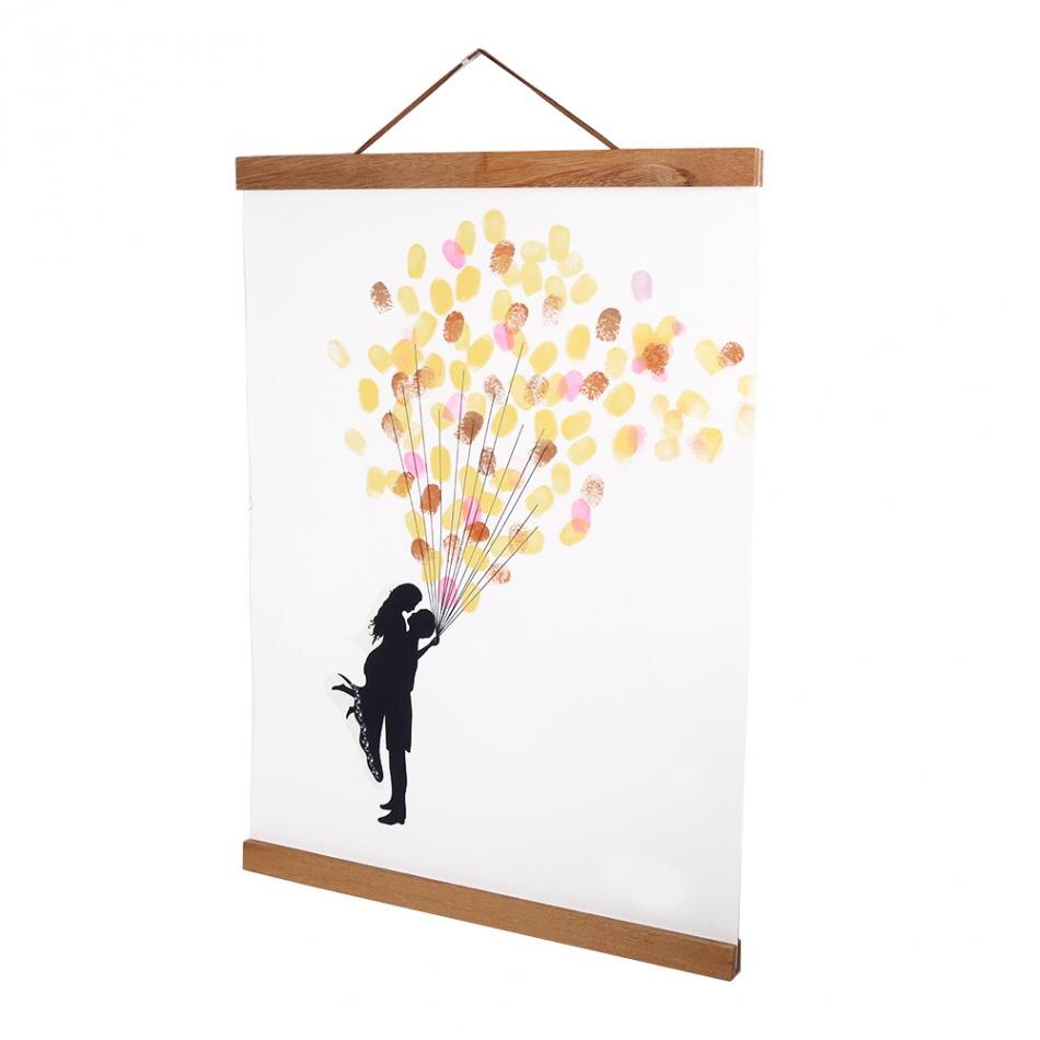 Affiche en bois cintre cadre Photo à faire soi-même Photo toile impression suspendus Art mural décor à la maison 21/30/40/50cm rouleau défilement peinture cintre