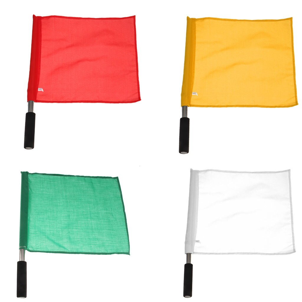 MagiDeal professionioanl 1Pc bandiera palmare atletica bandiera arbitro in acciaio inossidabile bandiera segnale pista e campo 4 colori scegli