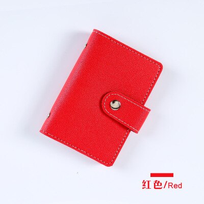 Vrouwen 26 Kaarten Slanke Pu Lederen Id Credit Card Functie 26 Kaart Kaarthouder Credit Kaarthouder Pasjeshouder Porte carte: Rood