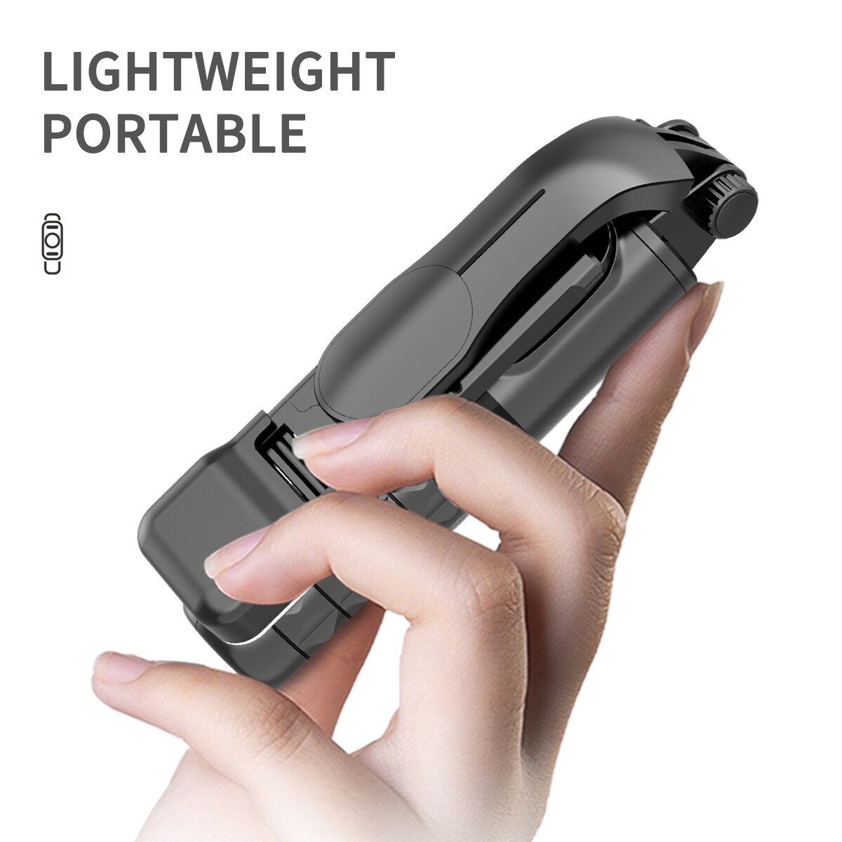 FANGTUOSI 152mm Mini Wireless bluetooth selfie stick Foldable mini tripod With Fill Light 360° Rotation Phone Stand Holder