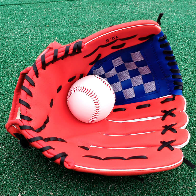 10.5 " 11.5 " 12.5 "pu tykke baseball softball handsker venstre hånd børn teenagere voksne: Rød / 10.5 tommer