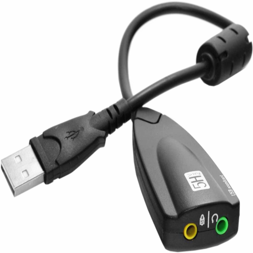 Externe Usb Geluidskaart 7.1 Adapter 5HV2 Usb Naar 3D Ch Sound Antimagnetic Audio Headset 3.5Mm Jack Voor laptop Pc