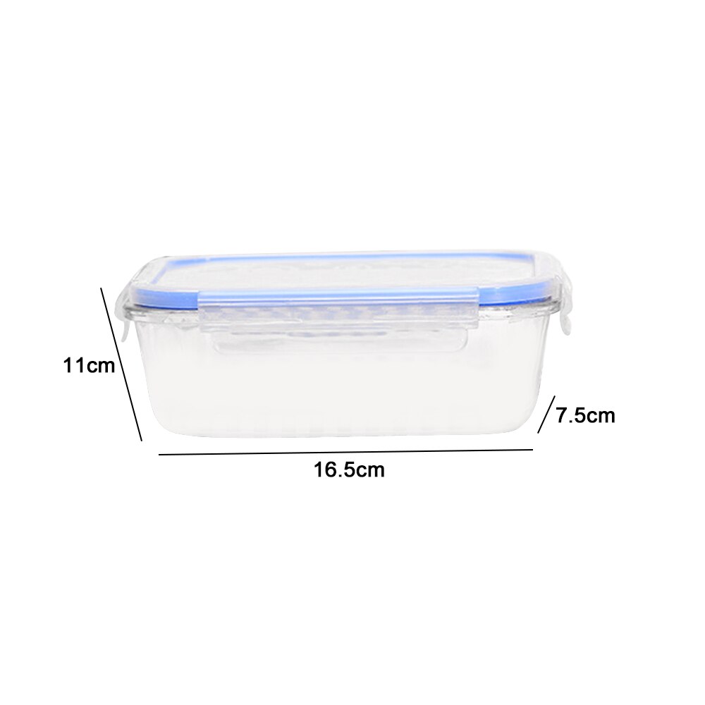 1pcs Glass Meal Prep Food Storage Lunch Box with Free Airtight Snap Locking Lids Prep Freeze Reheat Oven Safe Containers Crisper: 1060ml