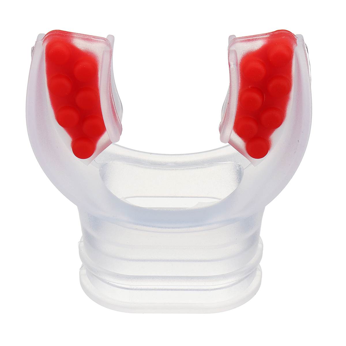 Equipo de Buceo, Snorkel, boquillas de repuesto de silicona, boquilla reguladora, accesorios de respiración subacuática: Transparent red