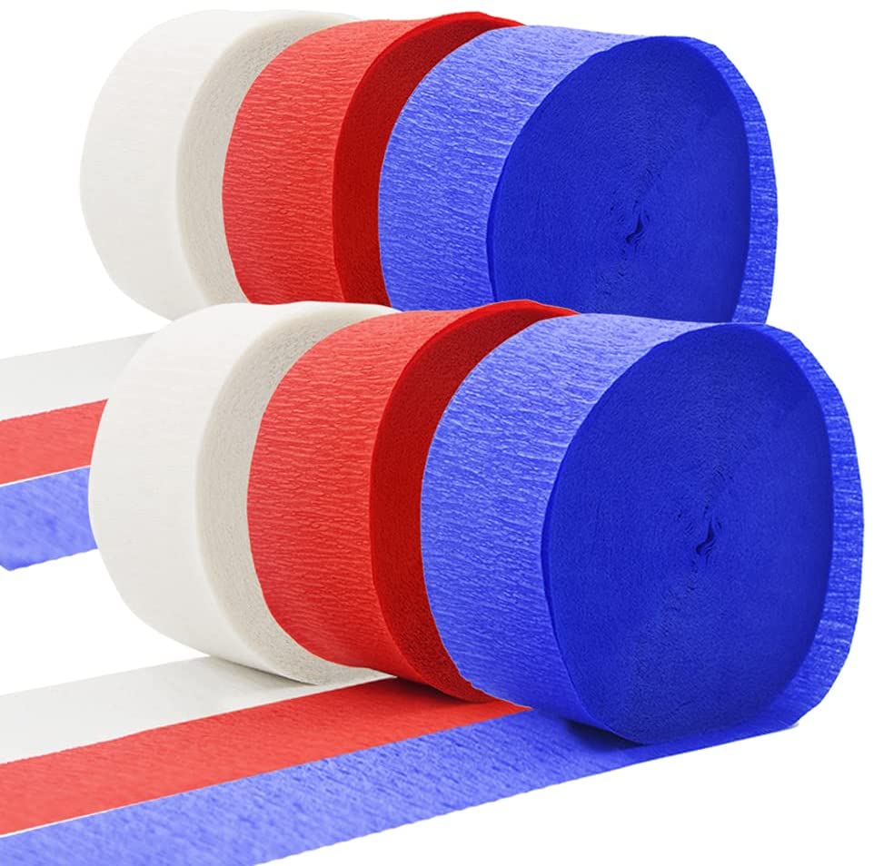 6 Rolls Crepe Paper Streamer Rolls Hanging Party Decor Eid Mubarak Ramadan Decor Weddiing Birtthday Party Backdrop Streamer: NO.9 6Rolls