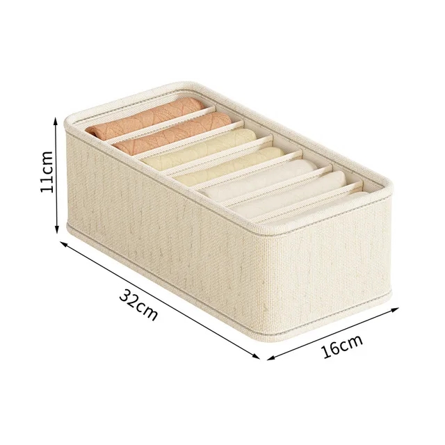 Underwear Sock Bra Storage Box Cabinet Drawer Organizer For Clothes Ties Wardrobe Clothes Socks Organiser Cabinet Separator Box: Light Grey