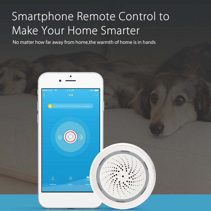 Wifi sirene alarm sensor smart alarm sirene hjem sikkerhedssystem smart life app stemmestyring  sp99