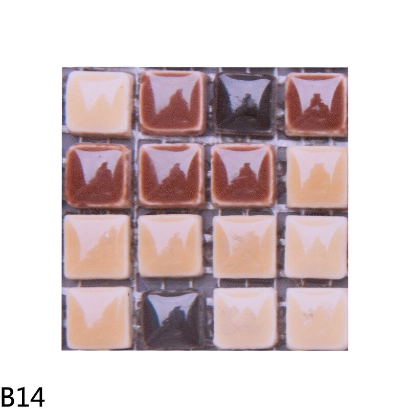 10PCS 10*10cm Waterproof Mosaic Wall Sticker PVC Colorful Wall Tile For DIY Kitchen Bathroom Home Decoration Backsplash Stickers: B14-10PCS