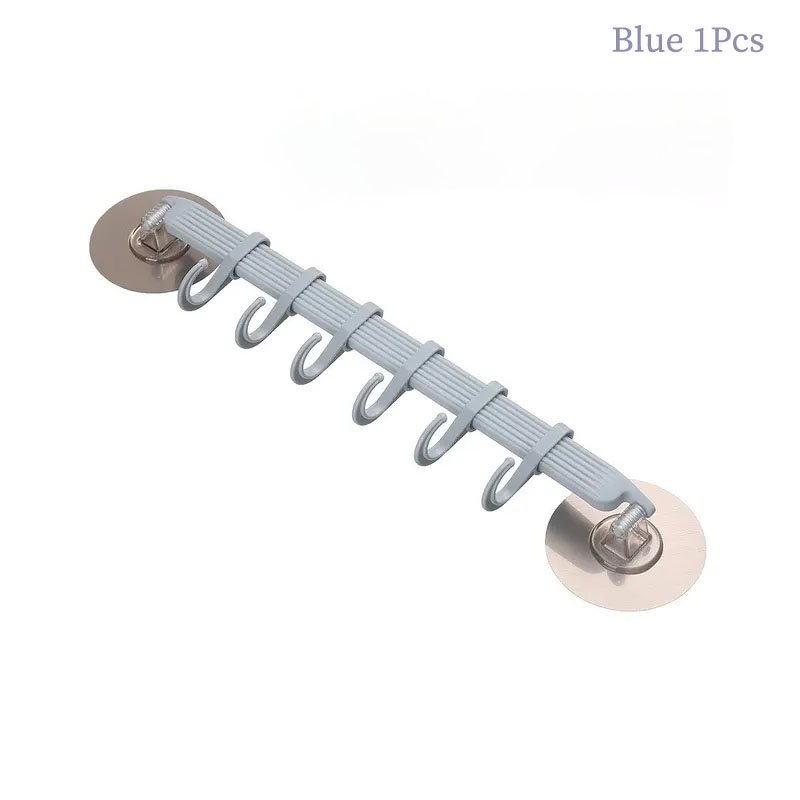 Towel rack, non perforated hanging rack, kitchen supplies, bathroom, bathroom, hook storage rack, wall mounted hook storage rack: Red