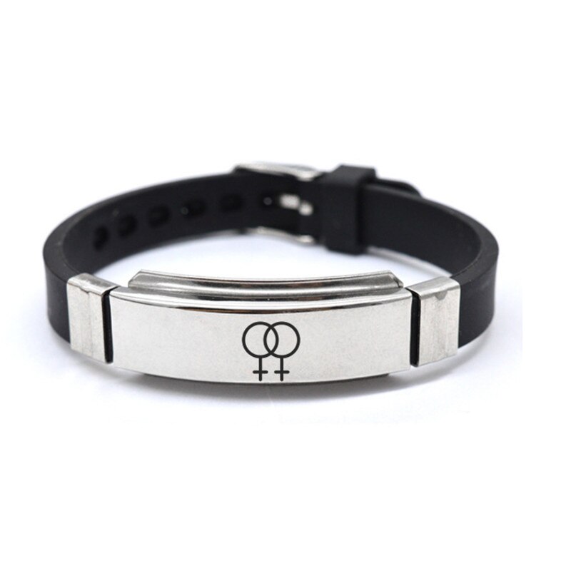 LGBT pride gay rainbow Silicon Bracelet for women man Boy Girl Symbol Gay Pride Lover Friendship Bracelets Man Jewelry: SLH002002