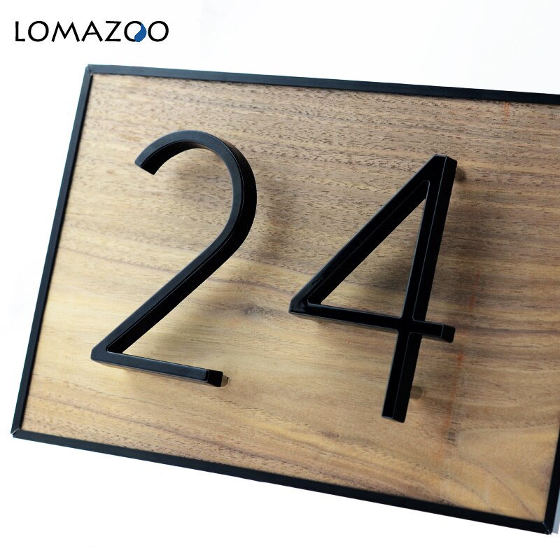 125mm Floating House Number Stone Letters Door Alphabet Numeros Casa Exterior Outdoor 4,87 in.Black Numbers Address Plaque