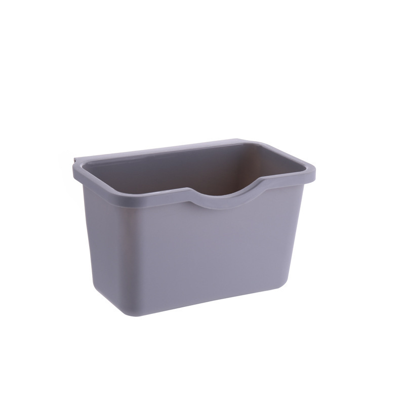 2 Size Kitchen Cabinet Door Hanging Trash Garbage Bin Can Rubbish Container Storage Boxes Cupboard Door Back Hanging Cans: S Gray
